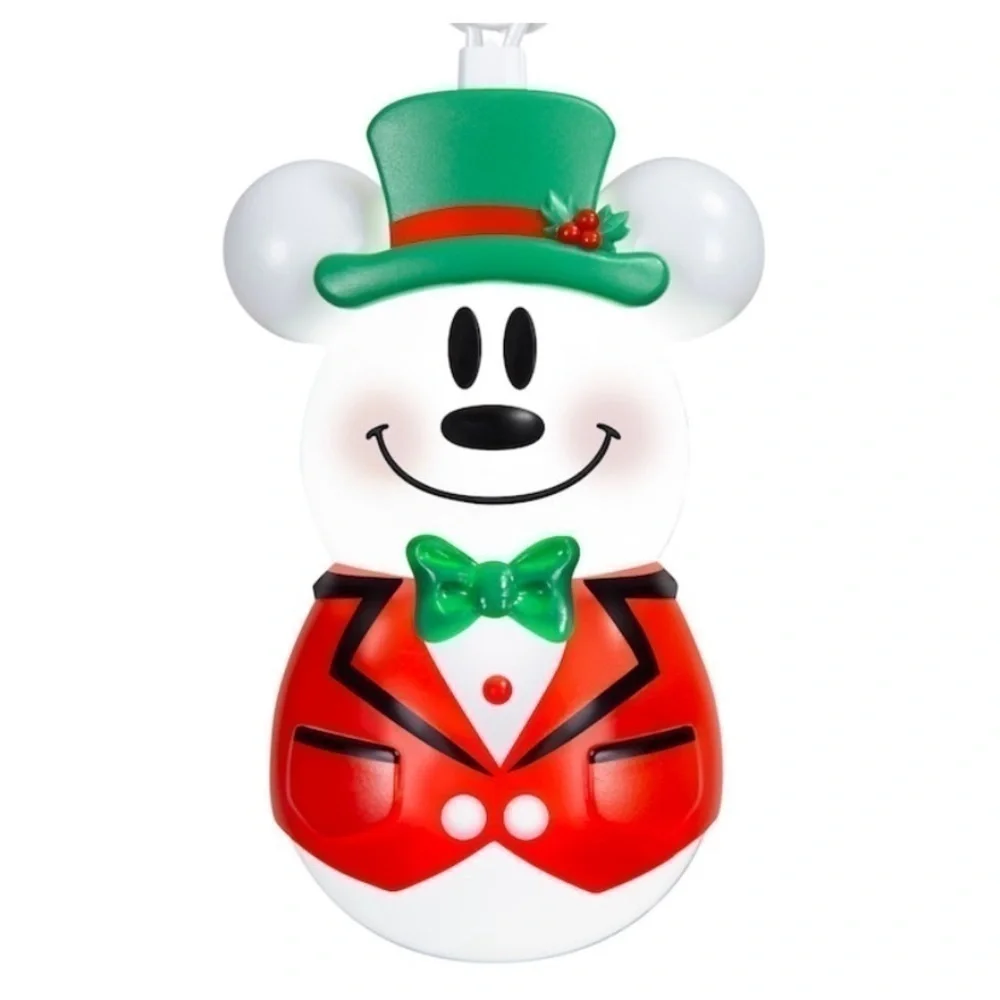 Disney Mickey Minnie Mouse Snowman String Lights NEW 8 Count 7 ft Christmas